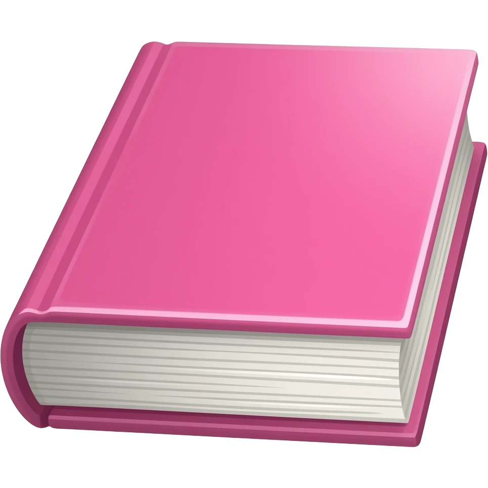 Pink book emoji