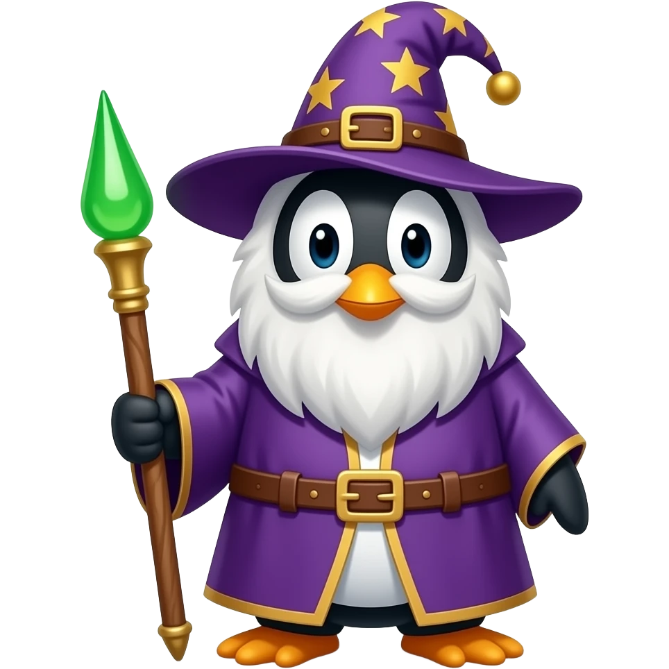 Penguin Wizard emoji