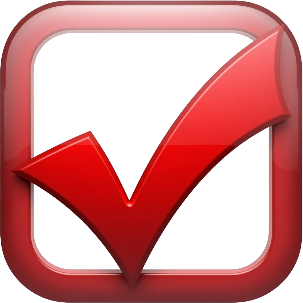 Red tick emoji