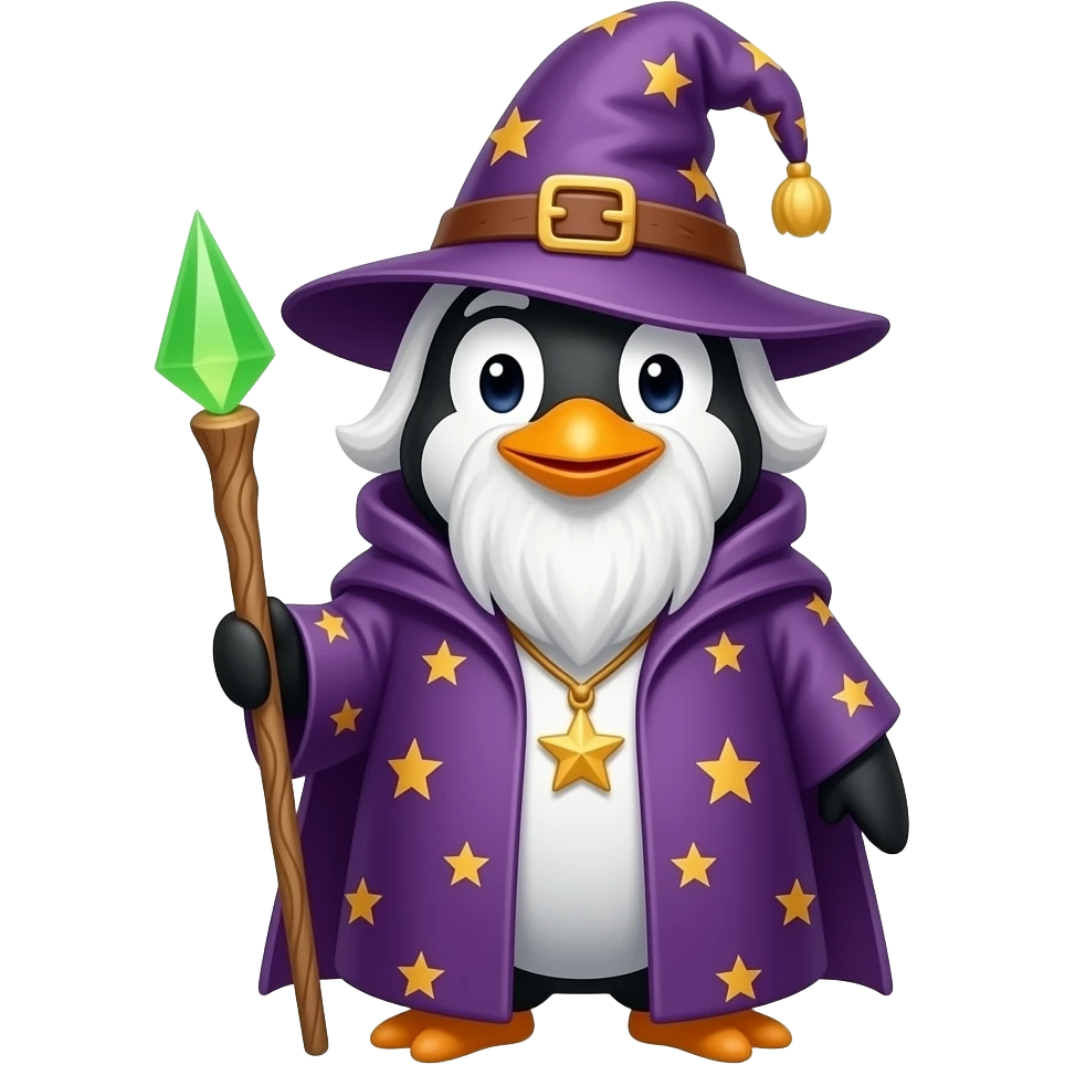 Penguin Wizard emoji