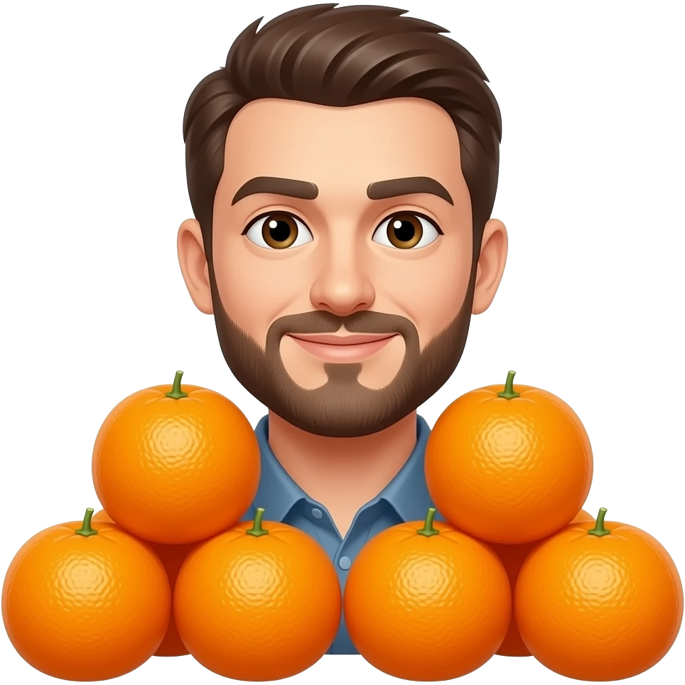 someone stacking oranges emoji
