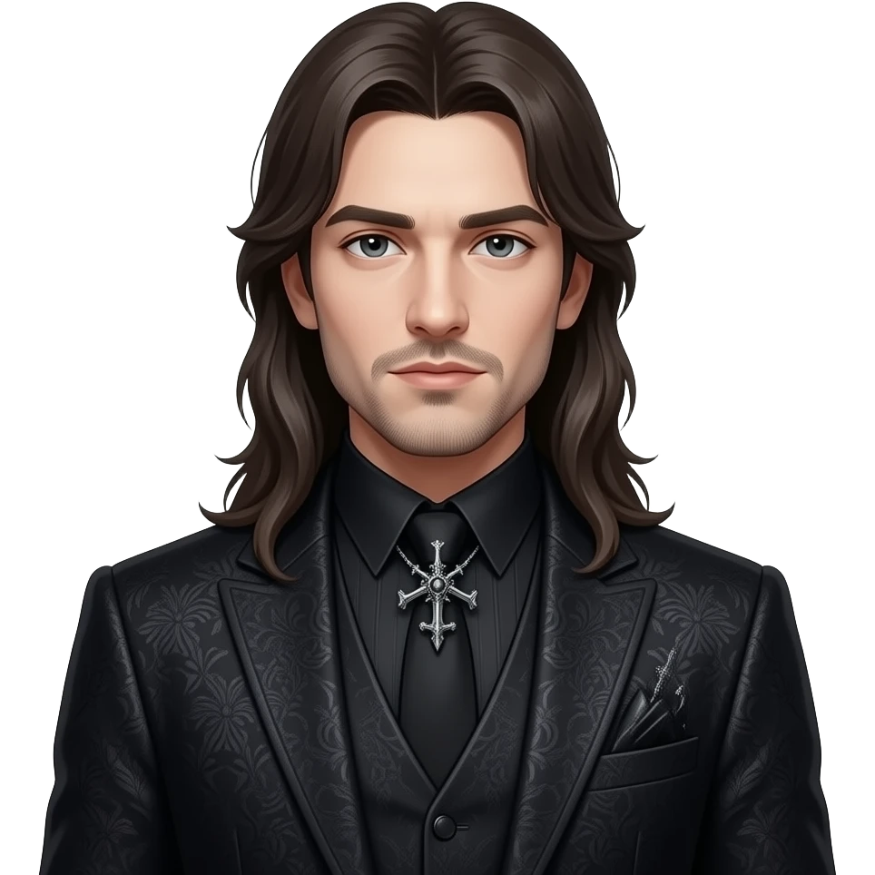 Gothic dark suit emoji