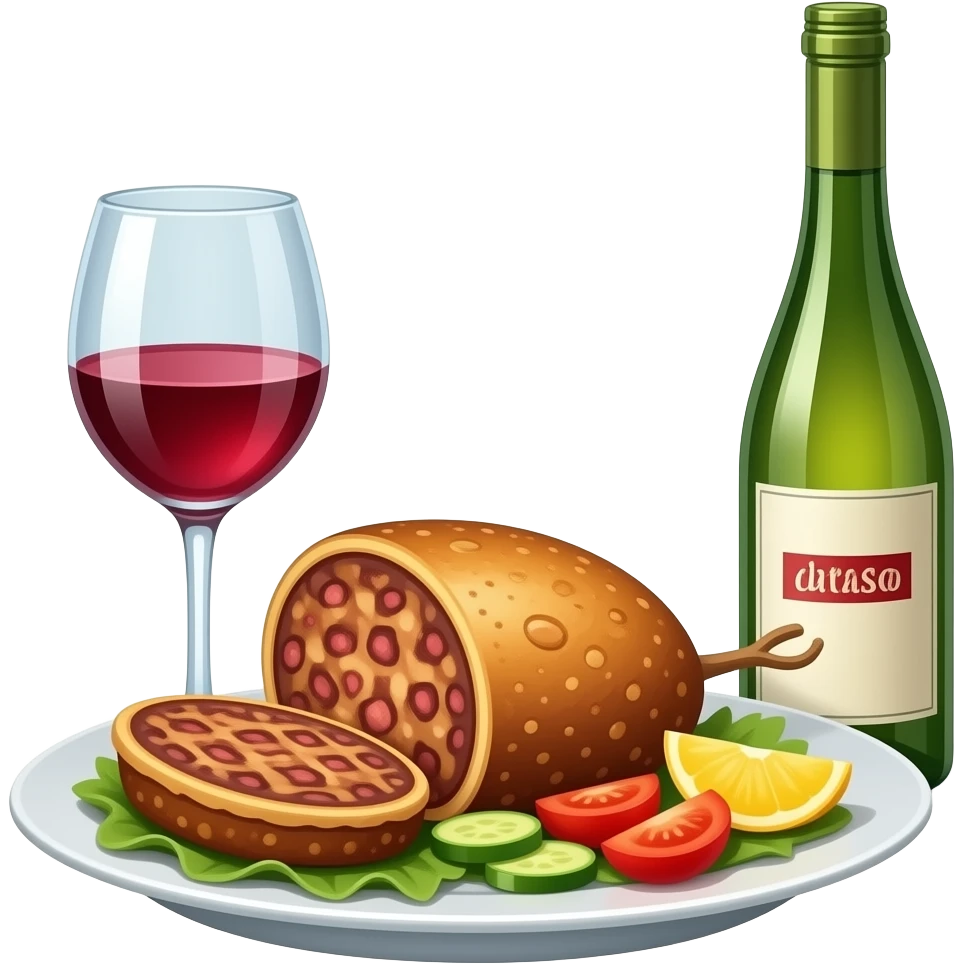 Churrasco y vino emoji