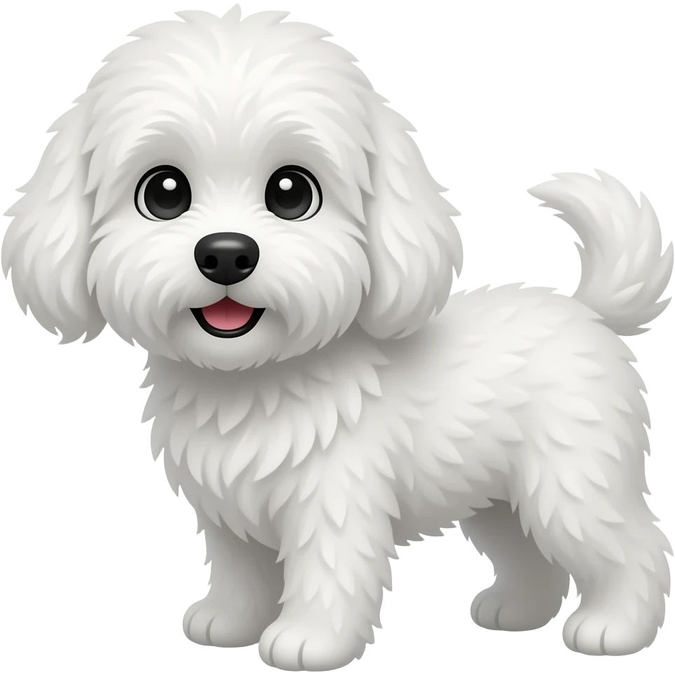 white sweet dog emoji