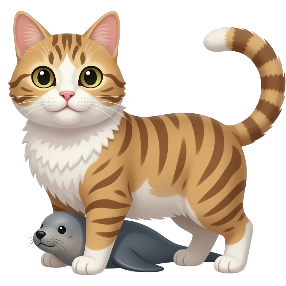 кот + тюлень emoji
