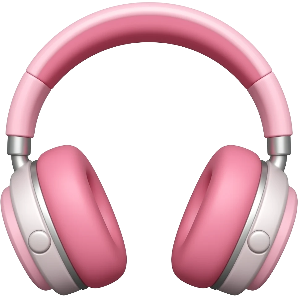 Cute head phones pink emoji