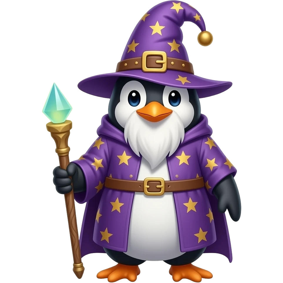 Penguin Wizard emoji