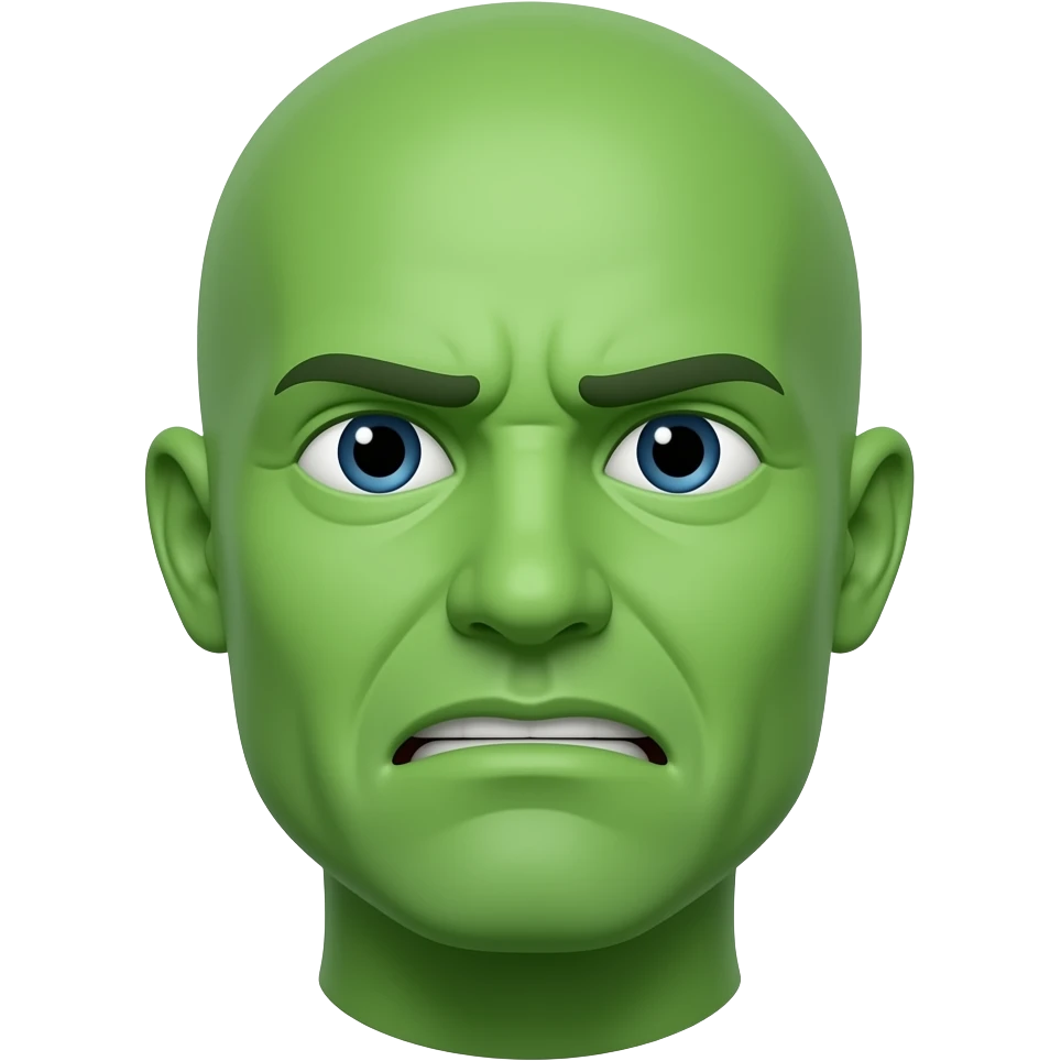 Disgusted green smiely emoji