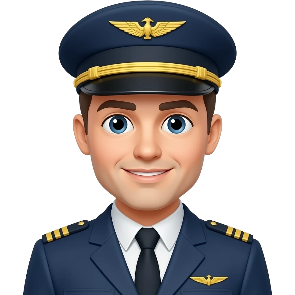 Generate a pilot face that can be used for an AI agent emodji. 
The format should be SVG emoji