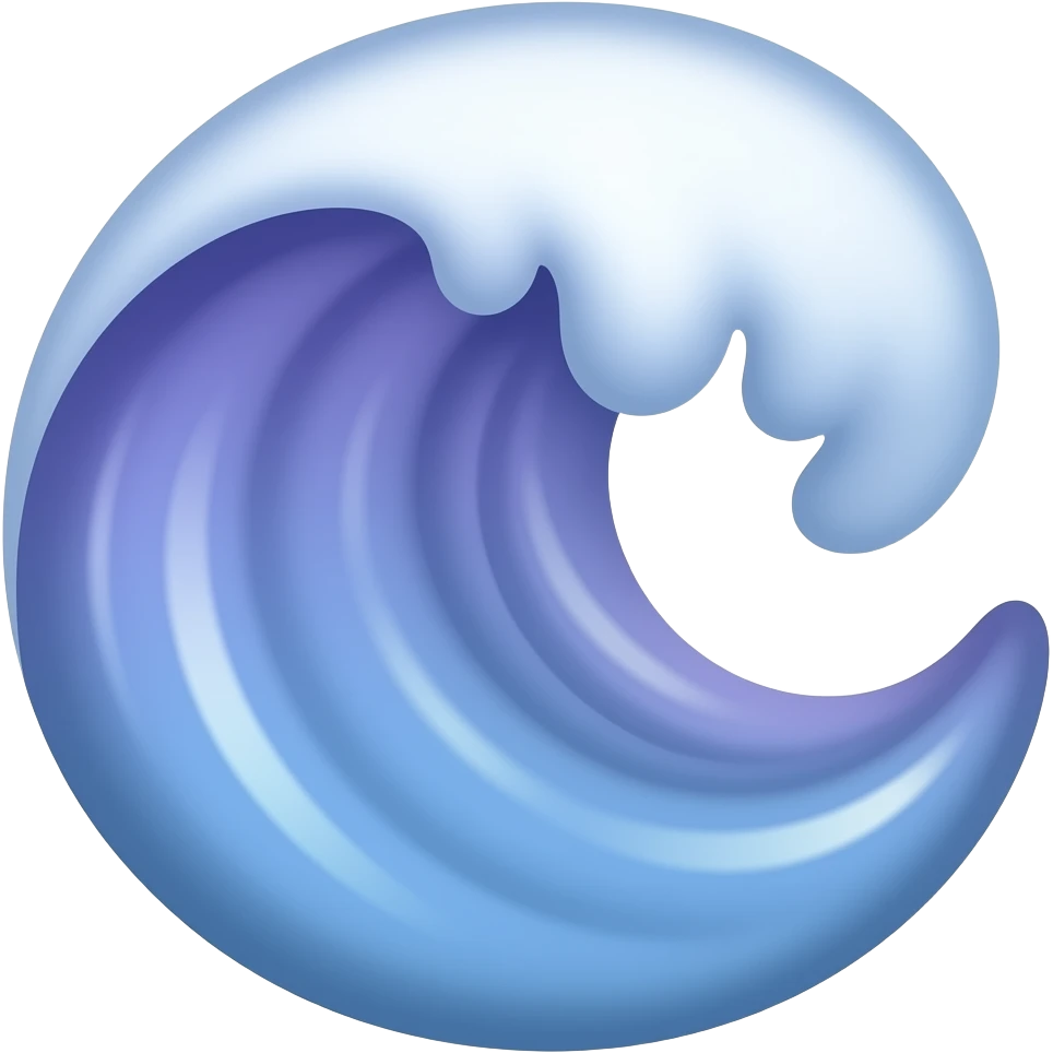 purple-lightblue wave emoji