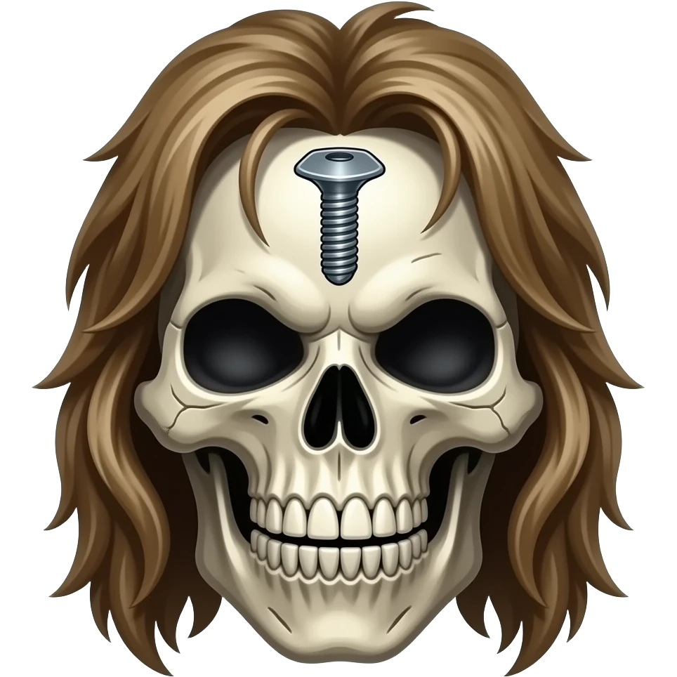 iron maiden Eddie with screw plate on forehead emoji