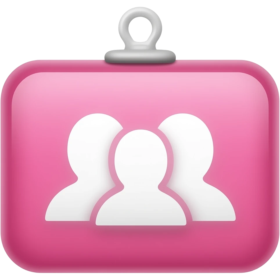 Pink facetime emoji