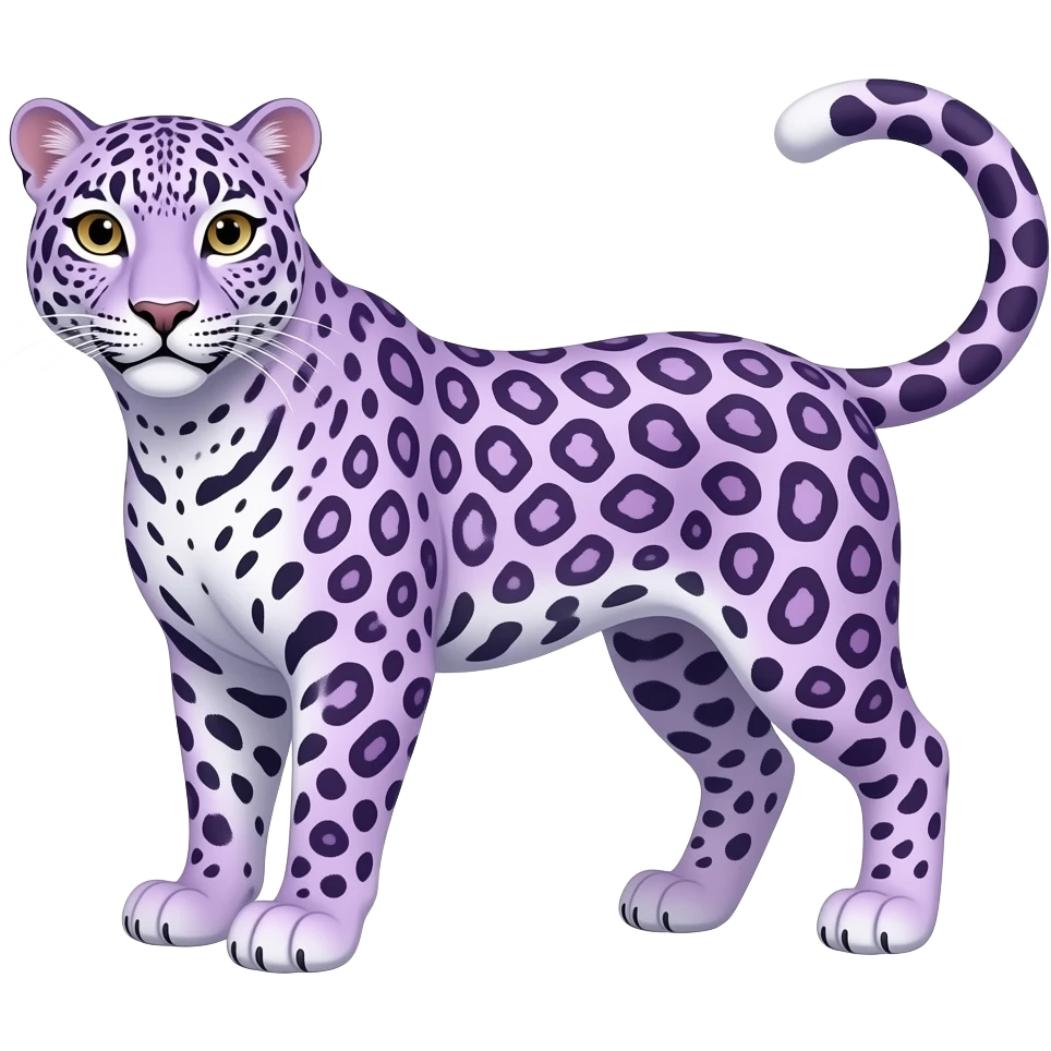 Lilac leopard emoji