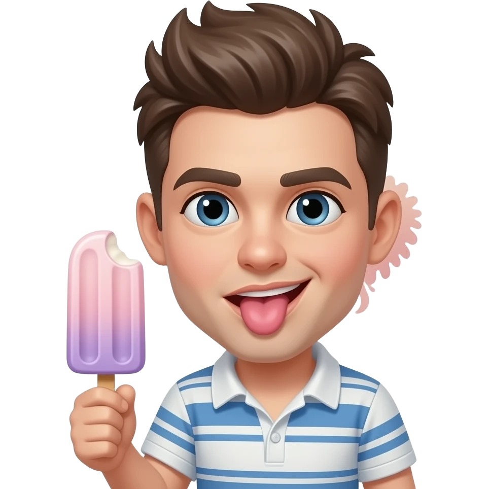 Boca Lamiendo una paleta de helado emoji