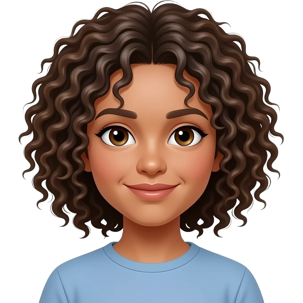 More curly hair emoji