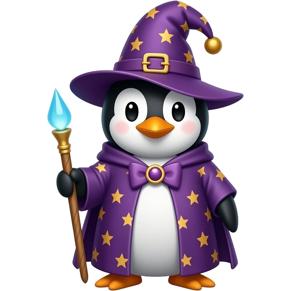 Penguin Wizard emoji