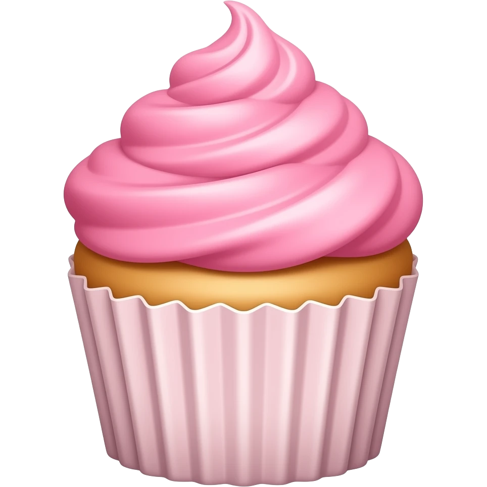 Cupcake with pink icing emoji