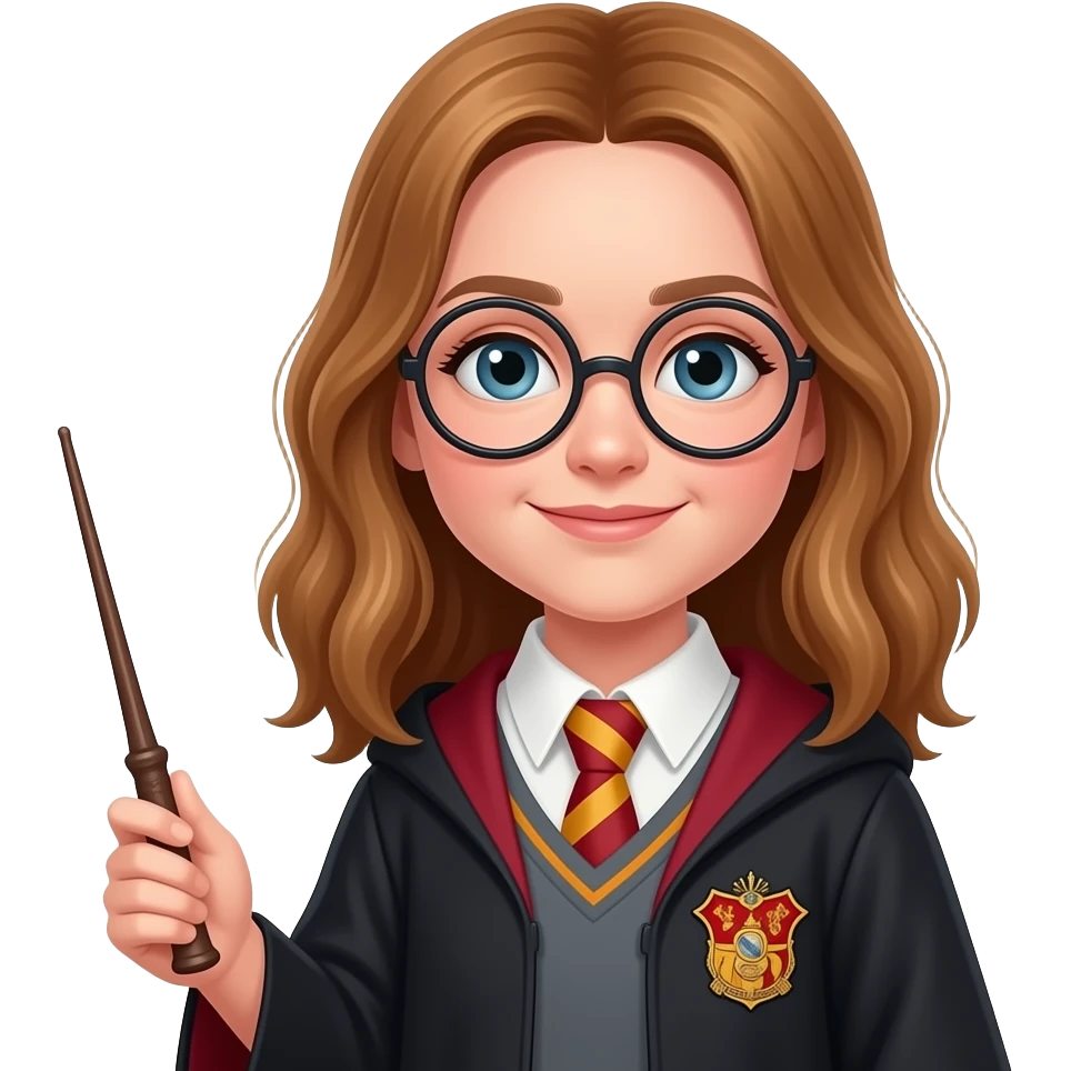 Гермиона Грейнджер с волшебной палочкой из фильма Гарри Поттер emoji