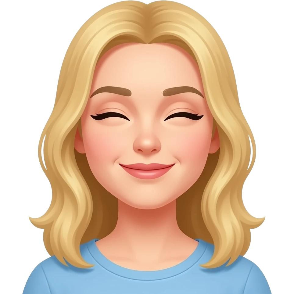 blonde woman rolls her eyes back emoji