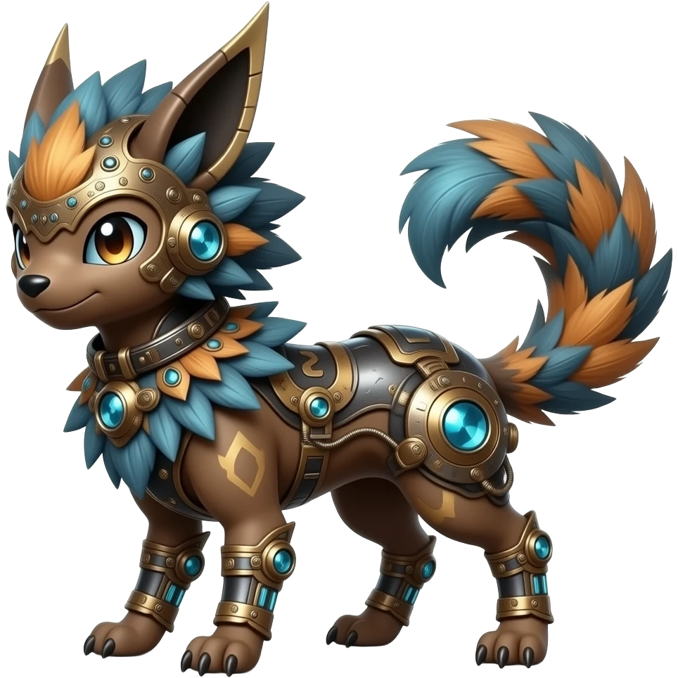 feathery fuzzy shiny glossy smooth finned frilled spunky gothic Realistic tall slim unique original shiny edgy cool steampunk-cyberpunk-solarpunk-fantasy-Absol-Sprigatito-Vaporeon-Manectric-Mudkip-Fakémon-hybrid emoji