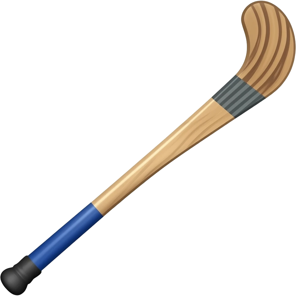 A hurling stick with more wood on top emoji