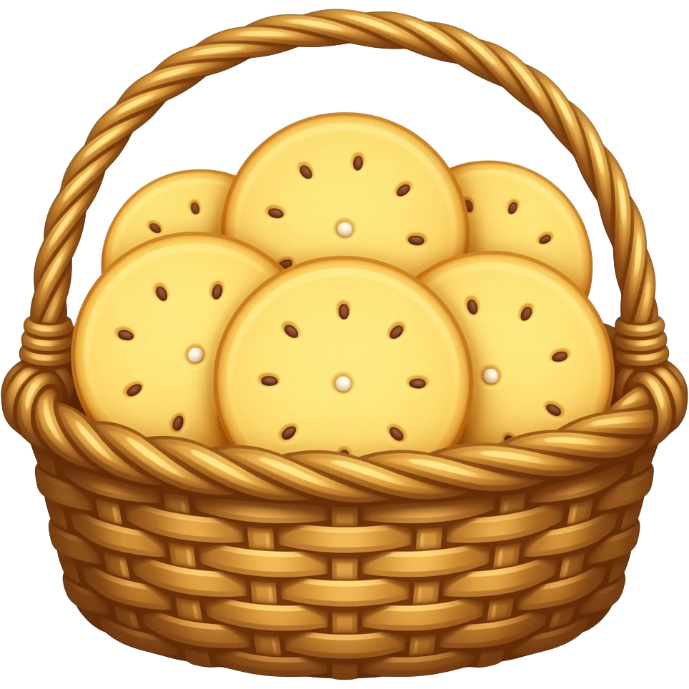 butter cookies scottish in a basket emoji