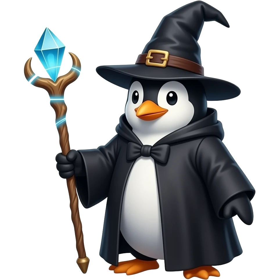 Penguin Wizard emoji