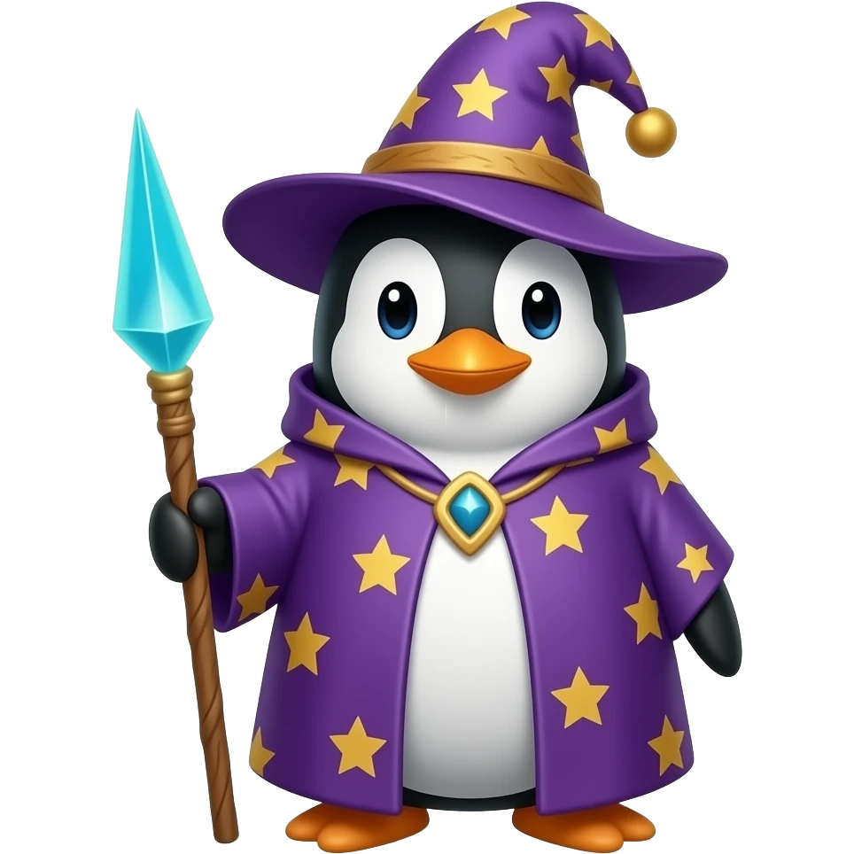 Penguin Wizard emoji