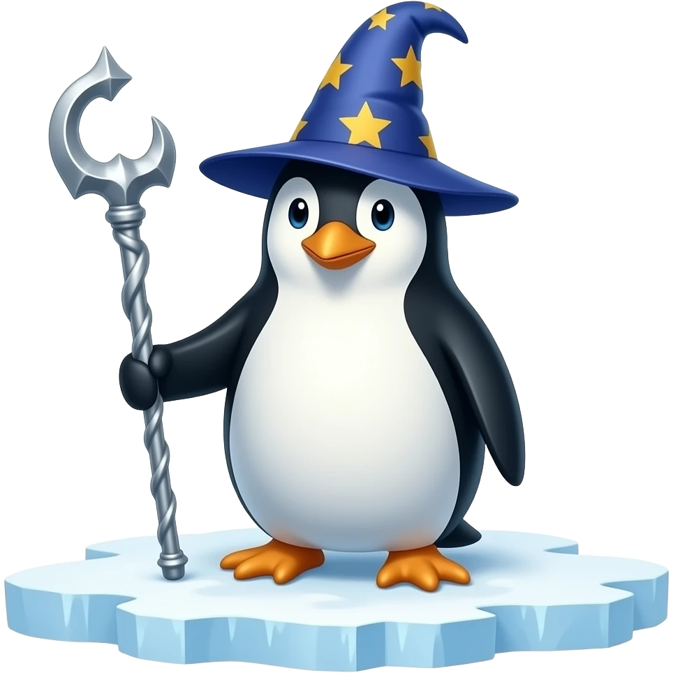 Penguin Wizard emoji