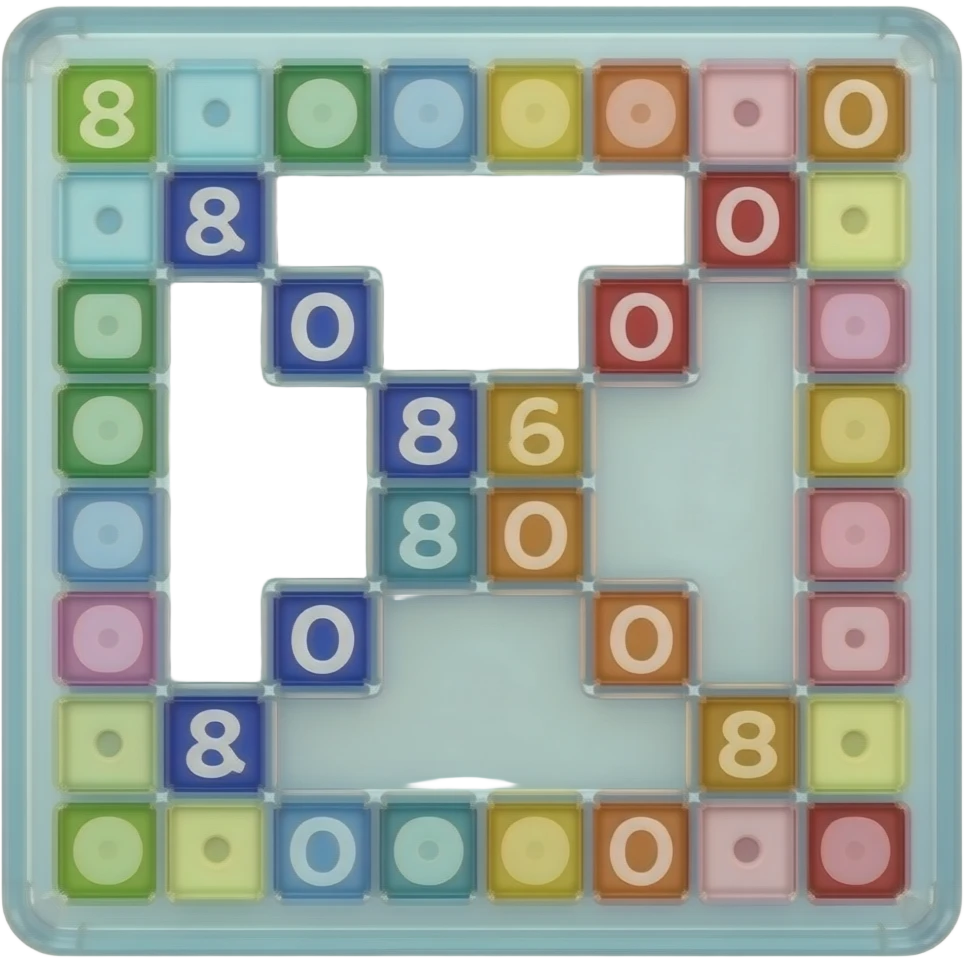 cartoonish style glass frame game assert emoji