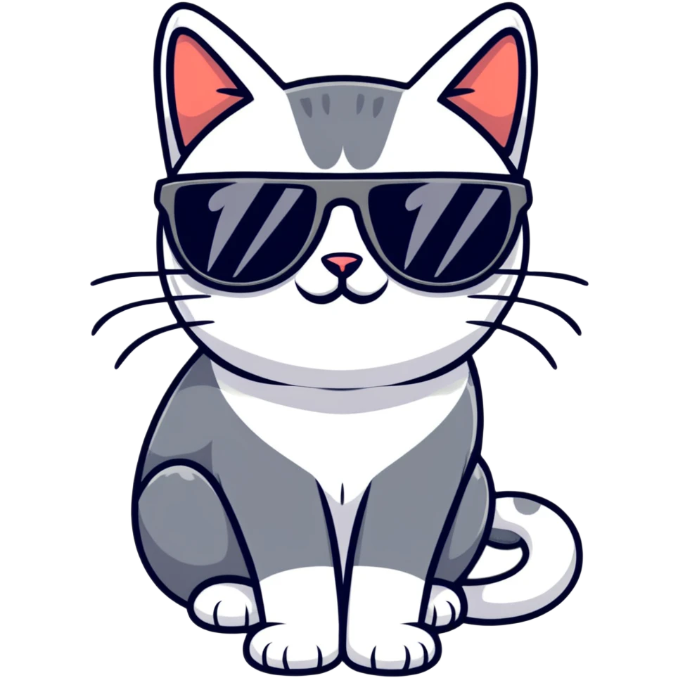 Cat with sunglasses emoji