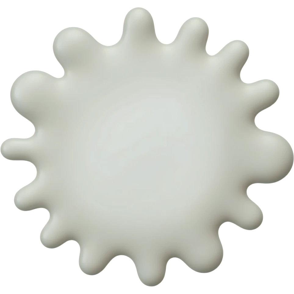 a splat of white glossy cream emoji