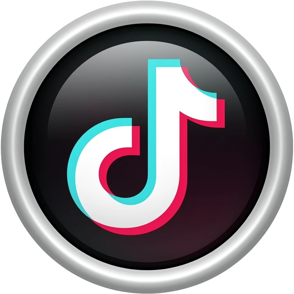 Ganti logo tiktok dengan ceklis putih dan hilangkan lingkarannya emoji