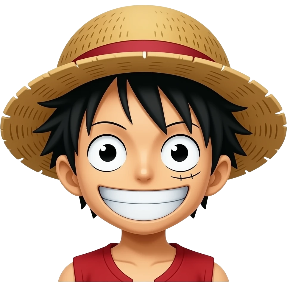 Luffy straw hat emoji