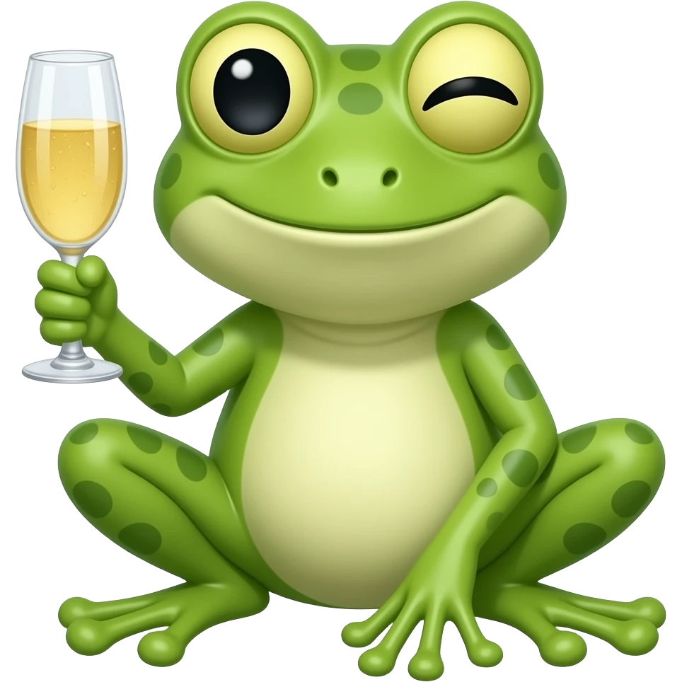 🐸😉🥂😉 emoji