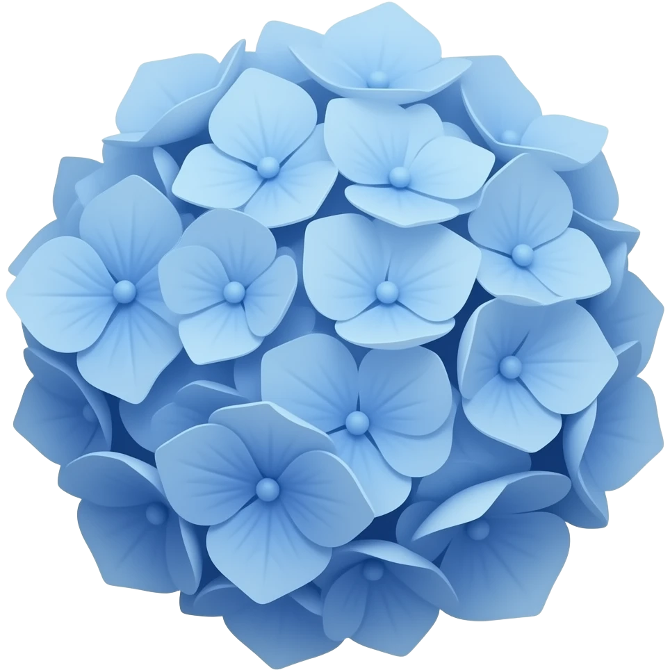 Hydrangea blue emoji