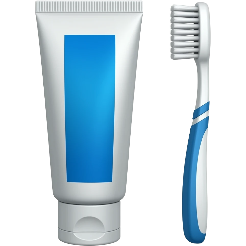Toothpaste with toothbrush emoji