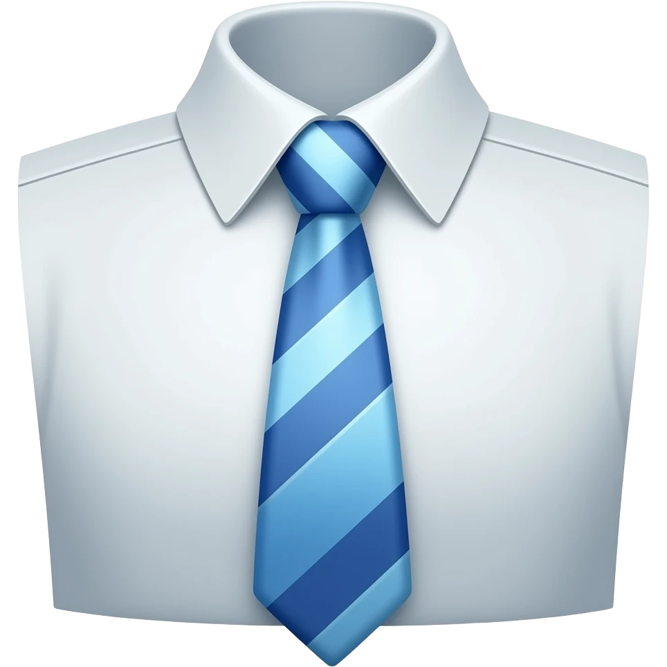 corbata azul emoji