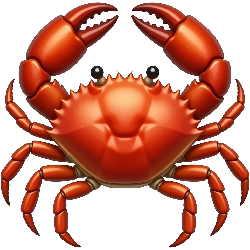 Red crab vector emoji