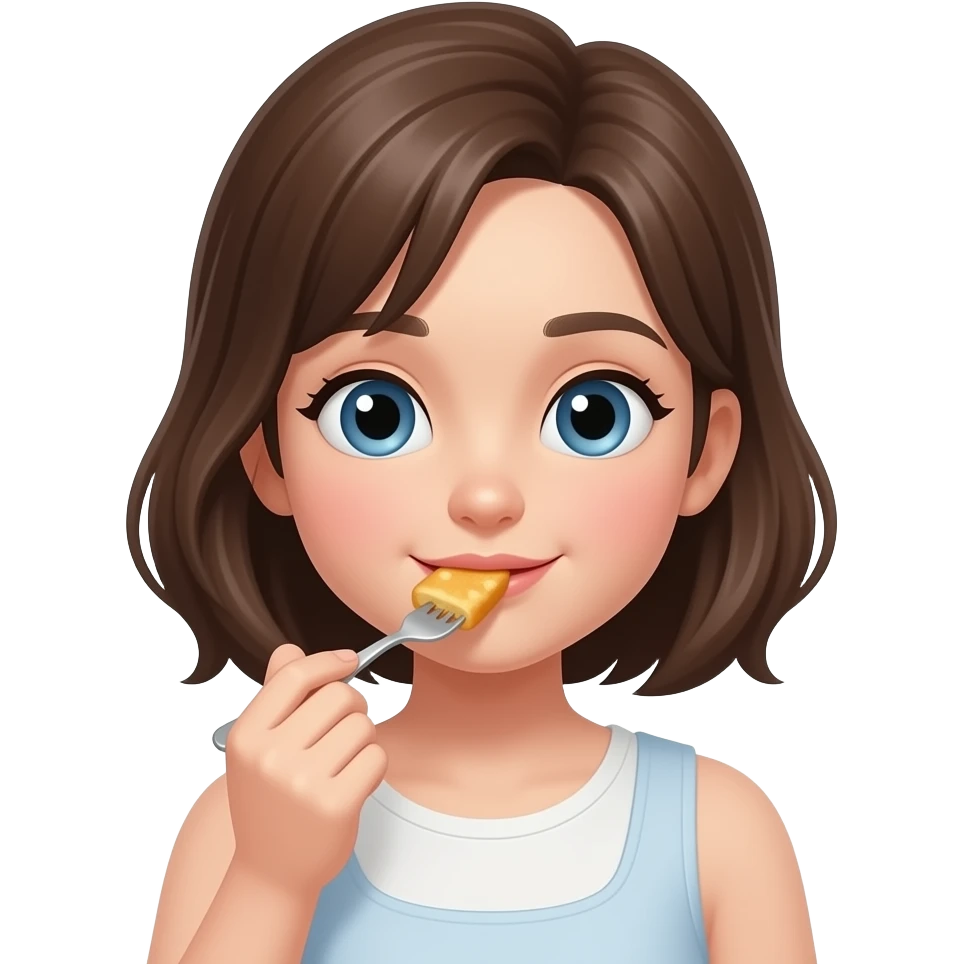 girl eating emoji
