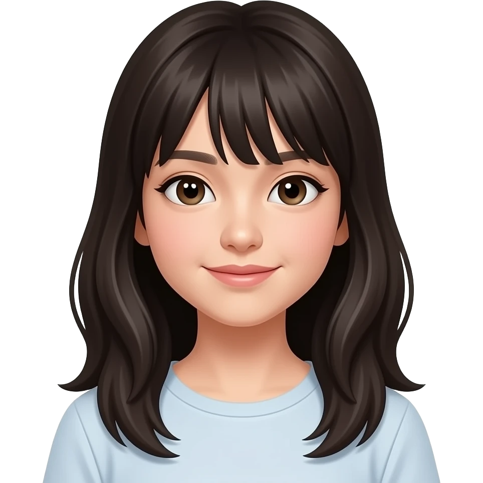 pretty dark haired asian girl emoji