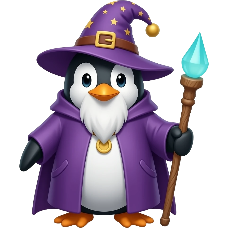 Penguin Wizard emoji