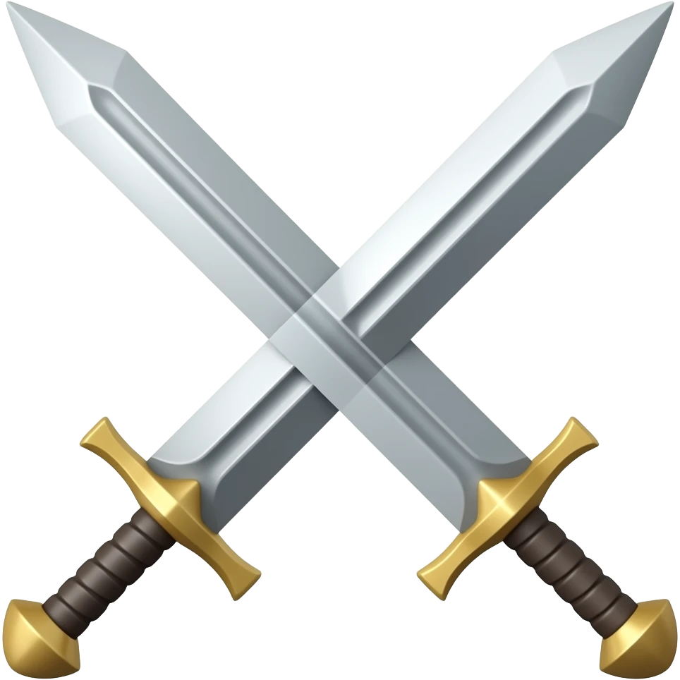 Sword should have two tips like two point sharp emoji