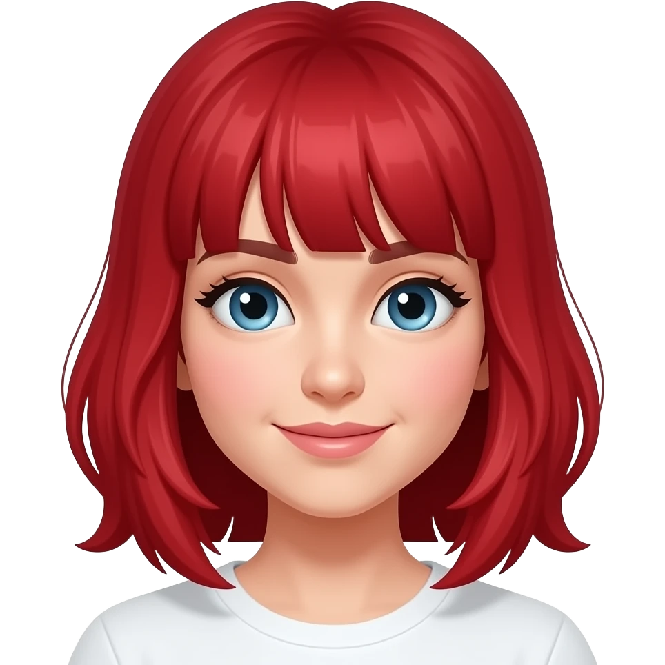 same with red cherry hair emoji