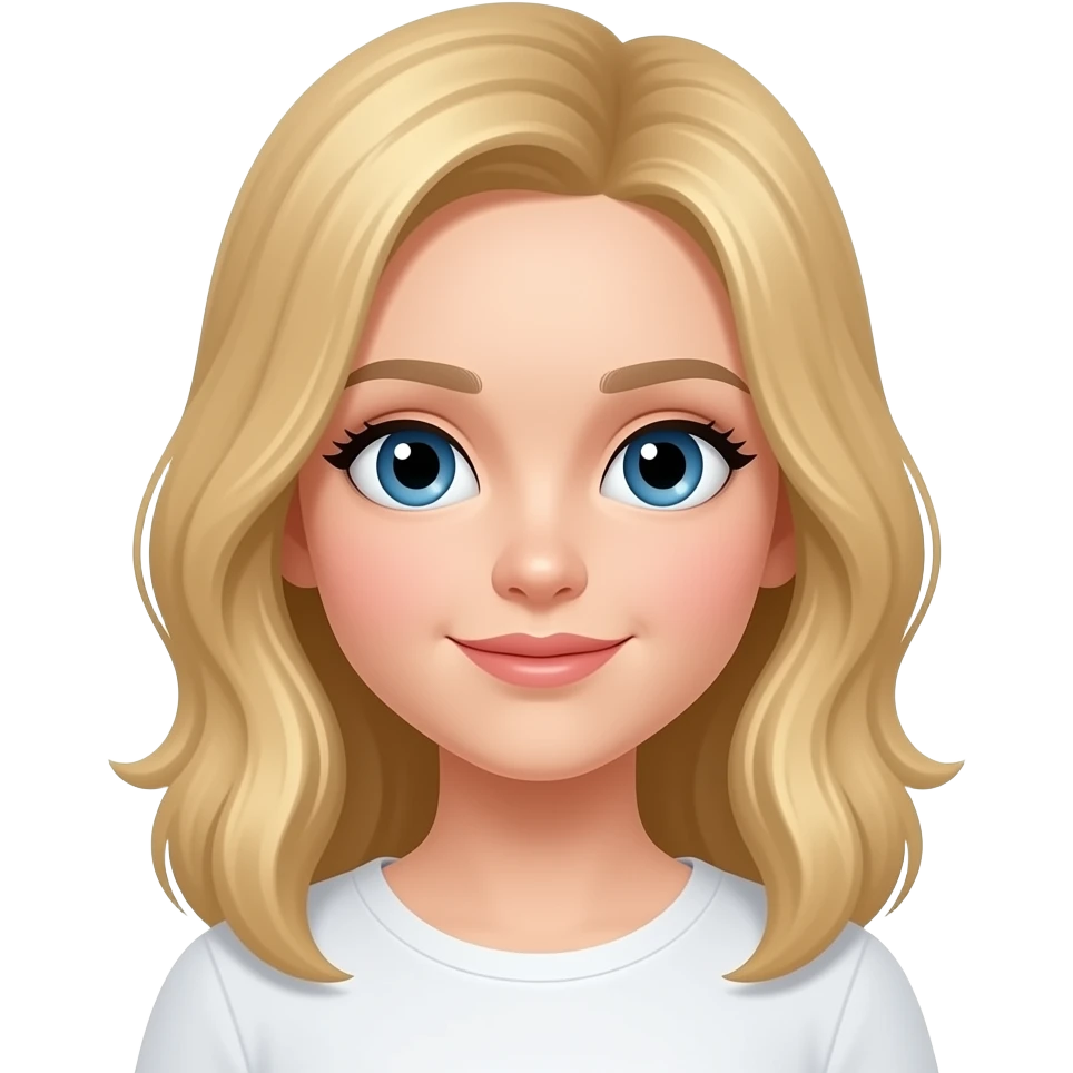 Голубоглазая русая девочка emoji