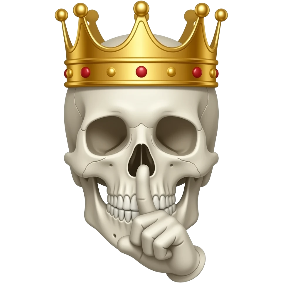 💀+🤫+ 👑 emoji