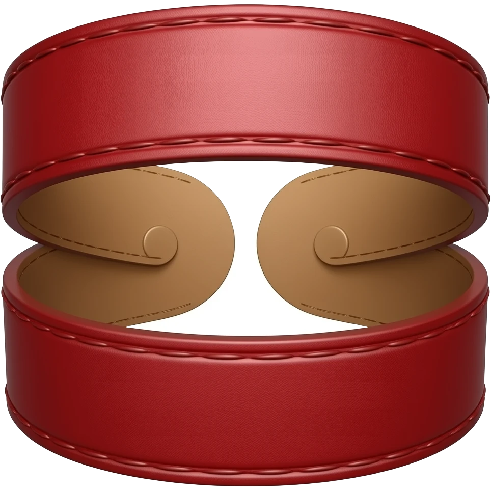 2 breite Rote Lederarmbänder emoji