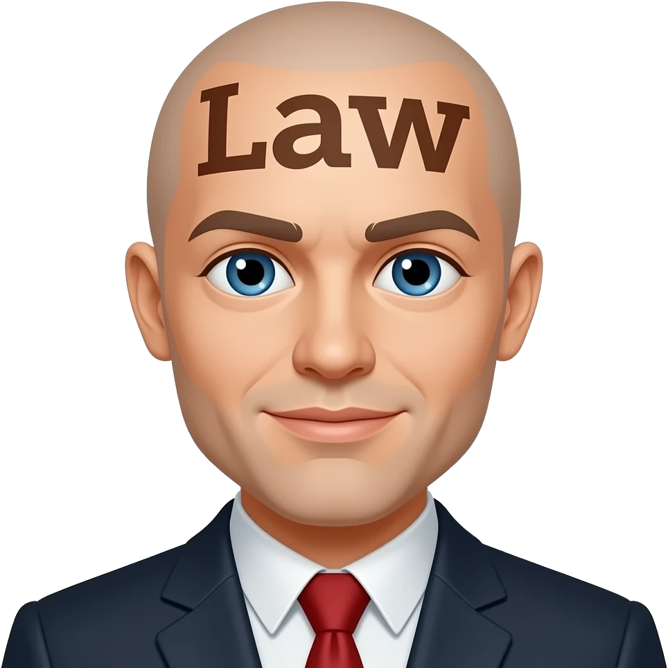 keep picture and write "law" on head emoji