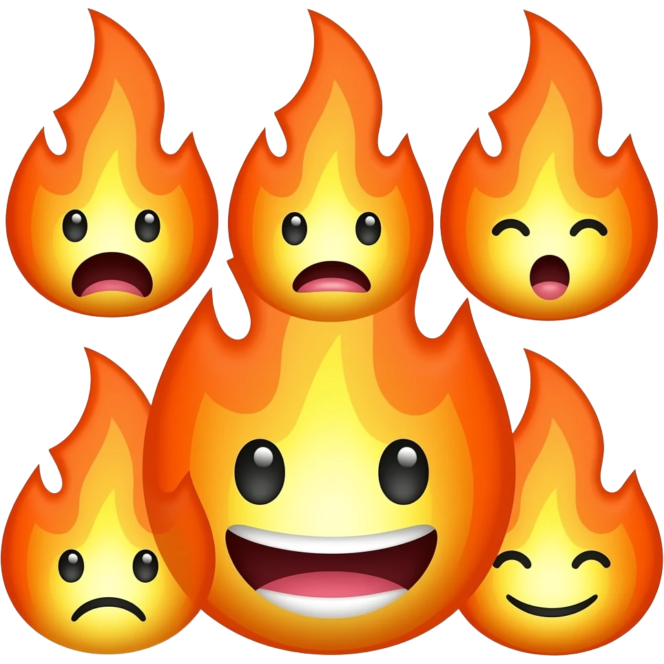 Fire with expressions emoji