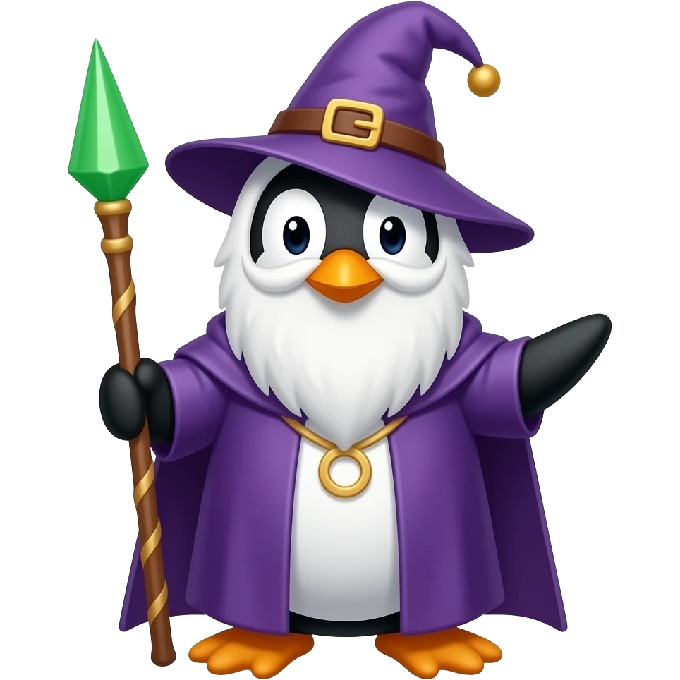 Penguin Wizard emoji